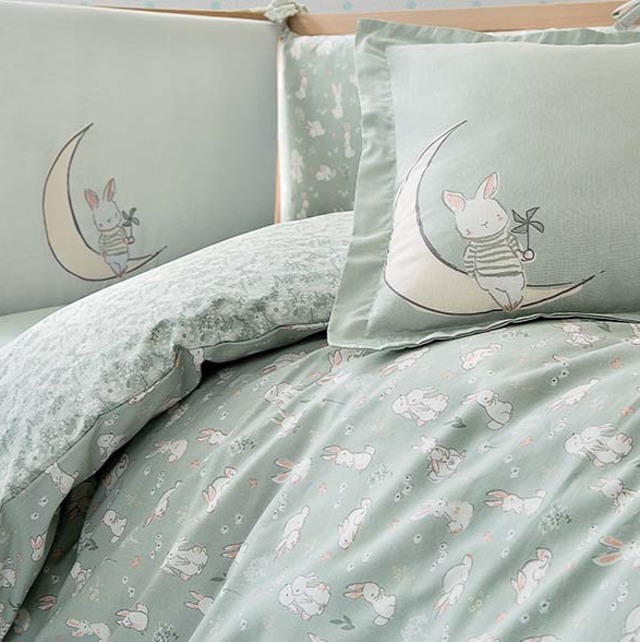 Rabbit Baby Sleep Set, 100% Cotton, 8 pieces set