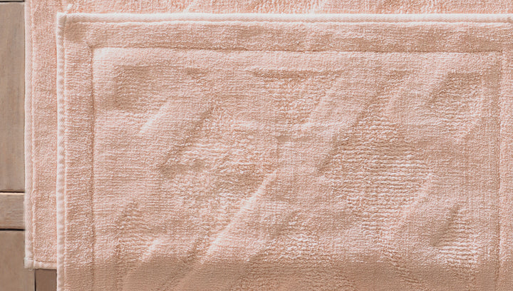 Koupelnové předložky v sadě Milo, 2 ks, bavlněný, růžové, 60x100 cm + 50x60 cm