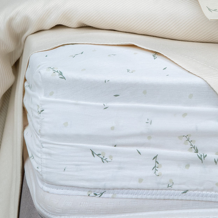 Bamboo Throw Set Ramona, with Fitted Sheet and Pillowcase, Beige, 160x220 cm