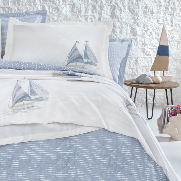 Cotton Bedspread Set Morian, with Throw, Fitted Sheet and Pillowcases, 220x230 cm
