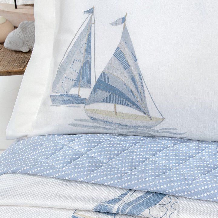 Cotton Bedspread Set Morian, with Throw, Fitted Sheet and Pillowcases, 220x230 cm