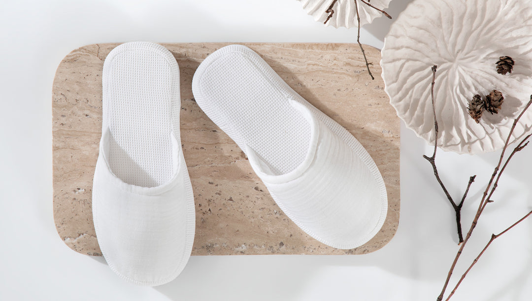 Pantofle Harold Waffle, bavlněný, bílé, 39-41