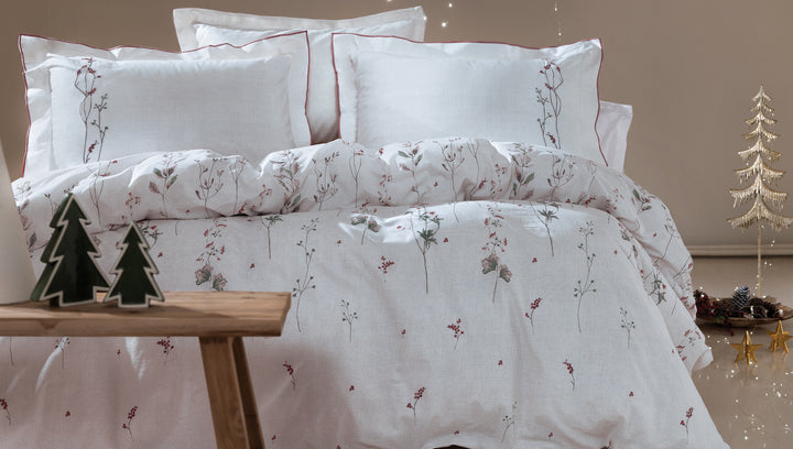 Cotton Duvet Cover Set Liset, with Bed Sheet, 240x220 cm