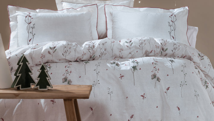 Cotton Duvet Cover Set Liset, with Bed Sheet, 240x220 cm