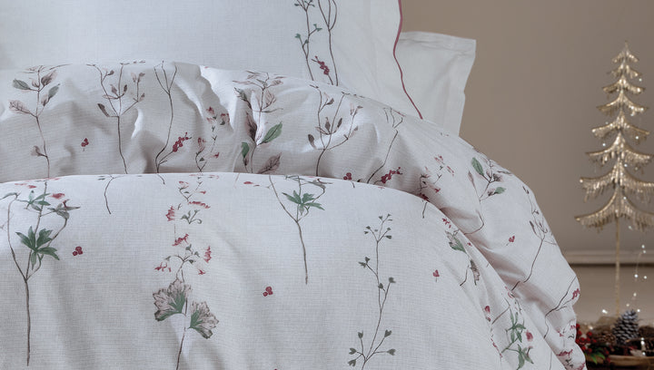 Cotton Duvet Cover Set Liset, with Bed Sheet, 240x220 cm