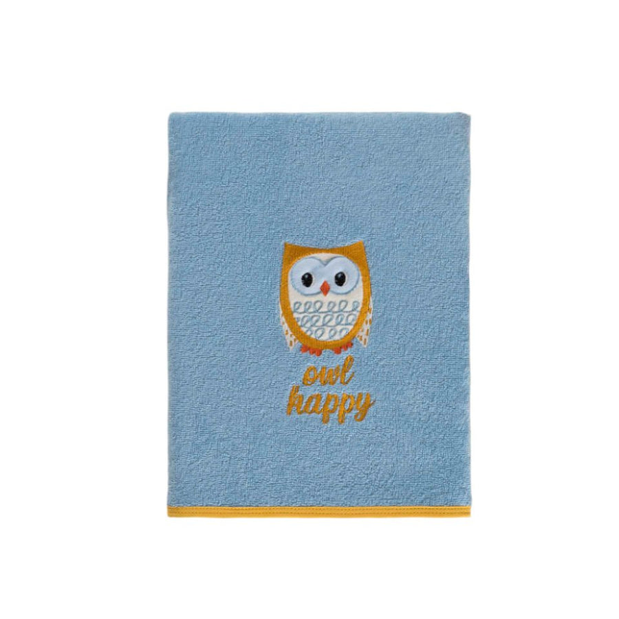 Dětský ručník Owl, z Bio bavlny, modré, 50x90 cm