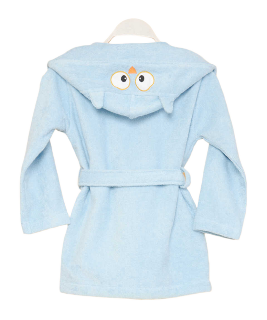 Dětský župan Owl, z Bio bavlny, modré, 6-8 let