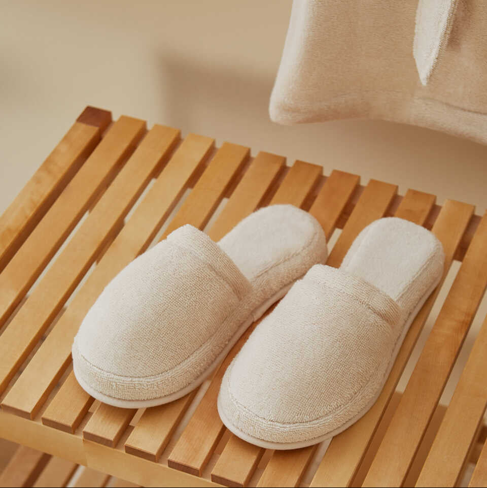 Premium Cotton Slippers Fresh, beige, size 40