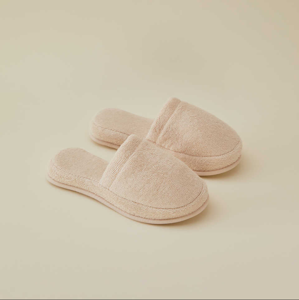 Premium Cotton Slippers Fresh, beige, size 40