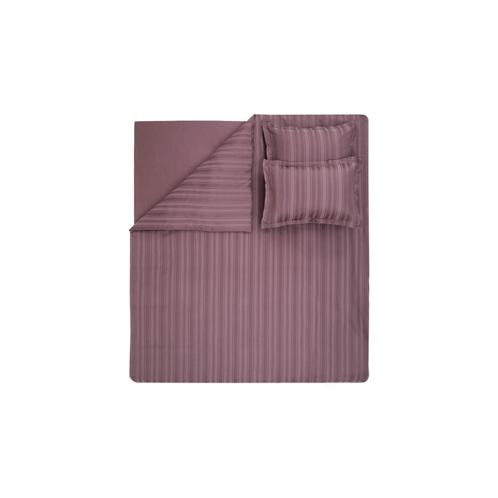 Shelly Jacquard Duvet Cover Set, with Bed Sheet, Bamboo Sateen, Purple, 240x220 cm