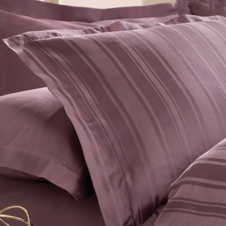 Shelly Jacquard Duvet Cover Set, with Bed Sheet, Bamboo Sateen, Purple, 240x220 cm