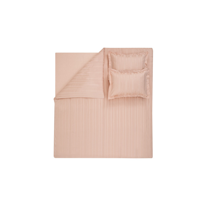 Shelly Jacquard Duvet Cover Set, with Bed Sheet, Bamboo Sateen, Pink, 240x220 cm