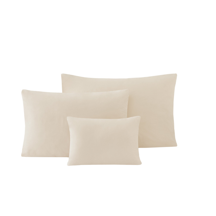 Renforcé Cotton Pillowcases Plain, 2 pcs, 100% Cotton, beige, 40x50 cm