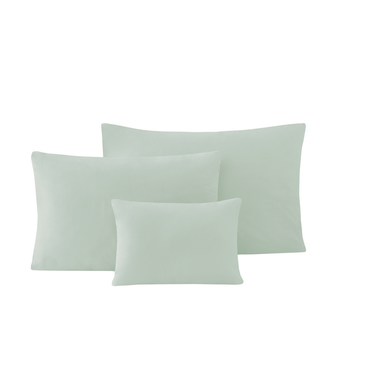 Renforcé Cotton Pillowcases Plain, 2 pcs, 100% Cotton, light green, 60x80 cm