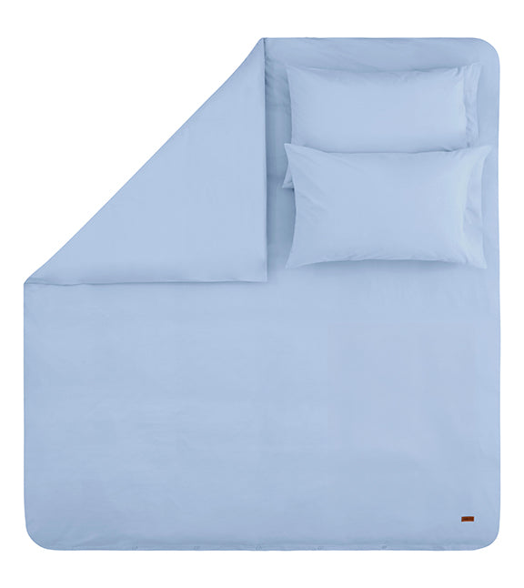 Renforcé Cotton Duvet Cover Plain, 100% Cotton, light blue, 200x200 cm