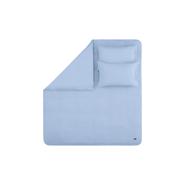 Renforcé Cotton Duvet Cover Plain, 100% Cotton, light blue, 200x200 cm