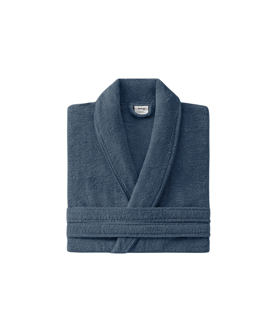 Župan Essentials, velikost L/XL, bavlněný, modrý