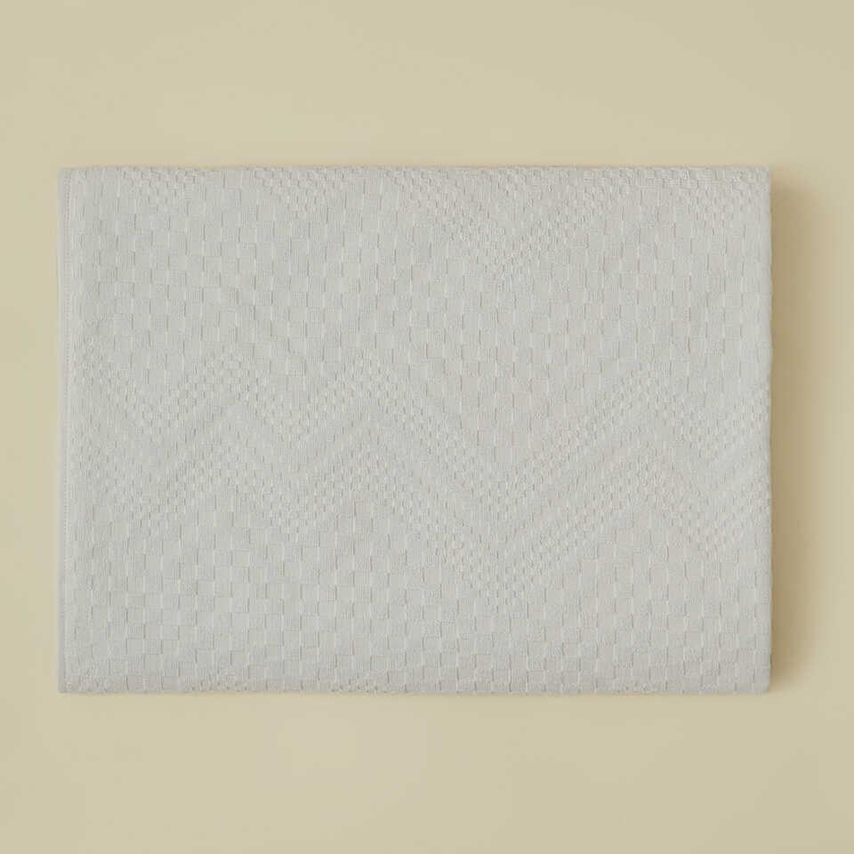 Deka Chevron Pique, bavlněná, modrá, 200x220 cm