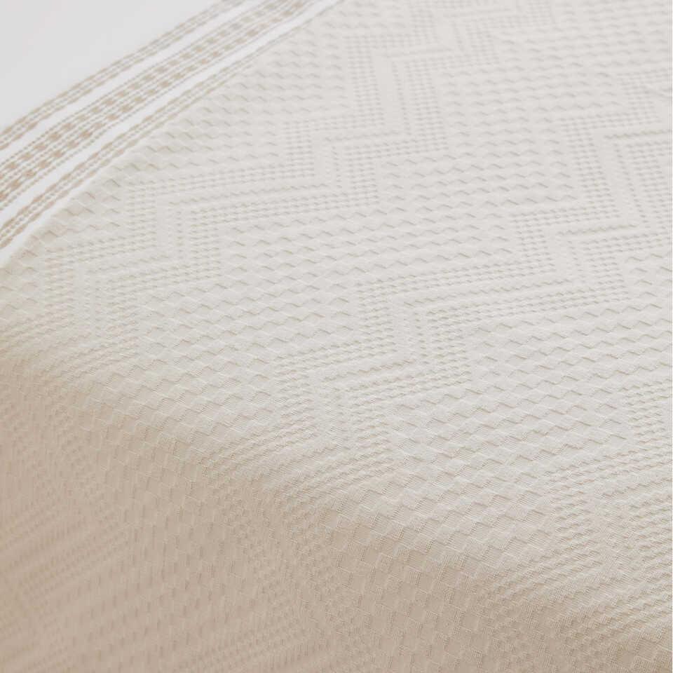 Deka Chevron Pique, bavlněná, pudrově růžová, 200x220 cm