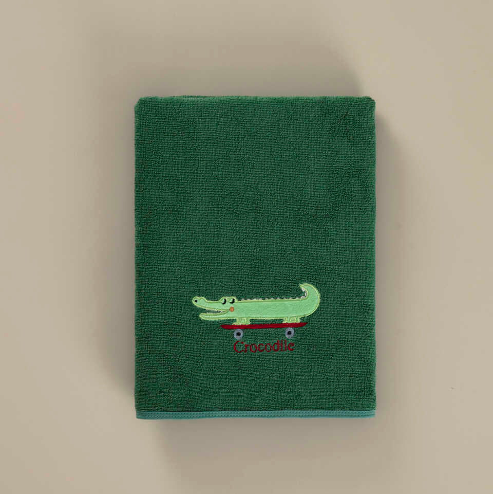 Dětská osuška Crocodile, z Bio bavlny, 70x130 cm