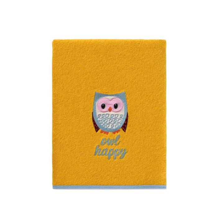 Dětský ručník Owl, z Bio bavlny, oranžový, 50x90 cm