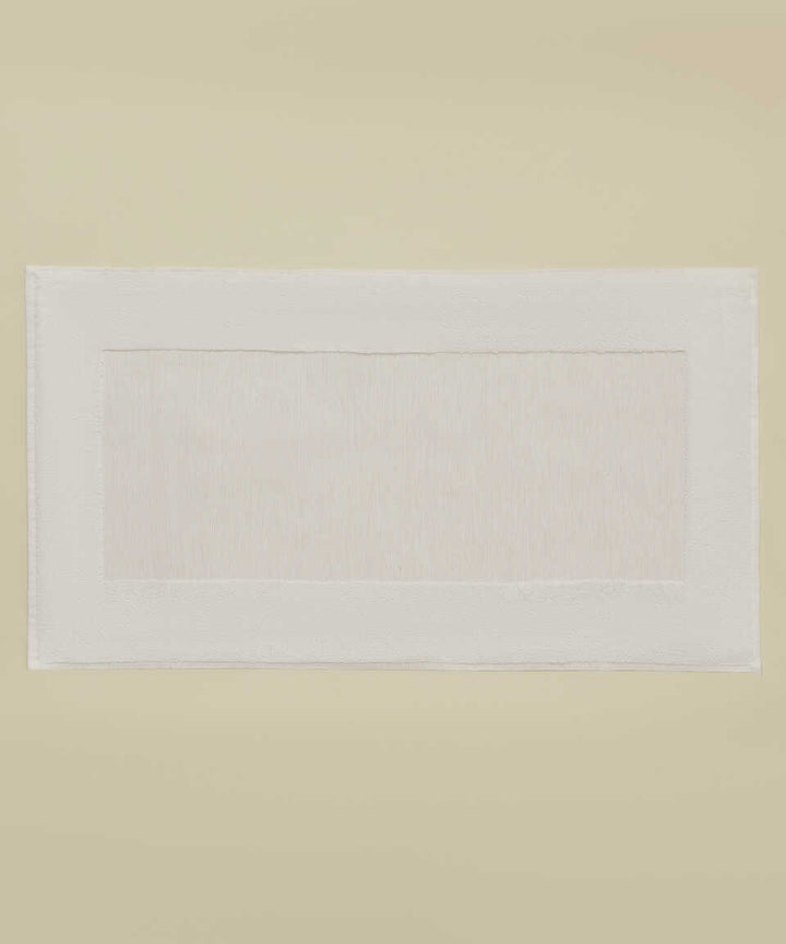 Koupelnová předložka Kilyos, s příměsí lnu, béžové, 50x85 cm