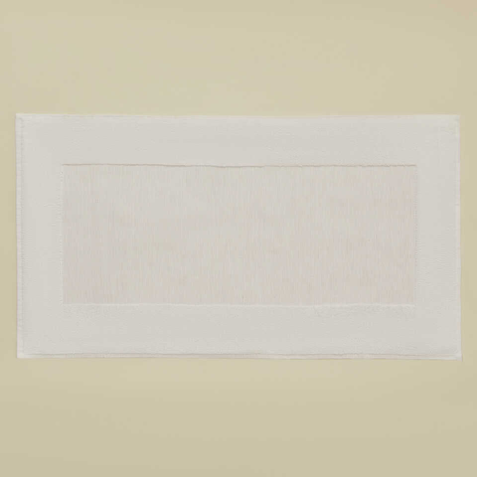 Koupelnová předložka Kilyos, s příměsí lnu, béžové, 50x85 cm