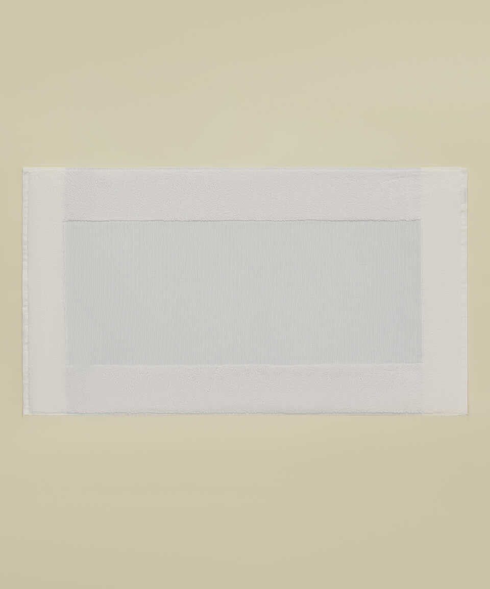 Koupelnová předložka Kilyos, s příměsí lnu, v mentolové barvě, 50x85 cm
