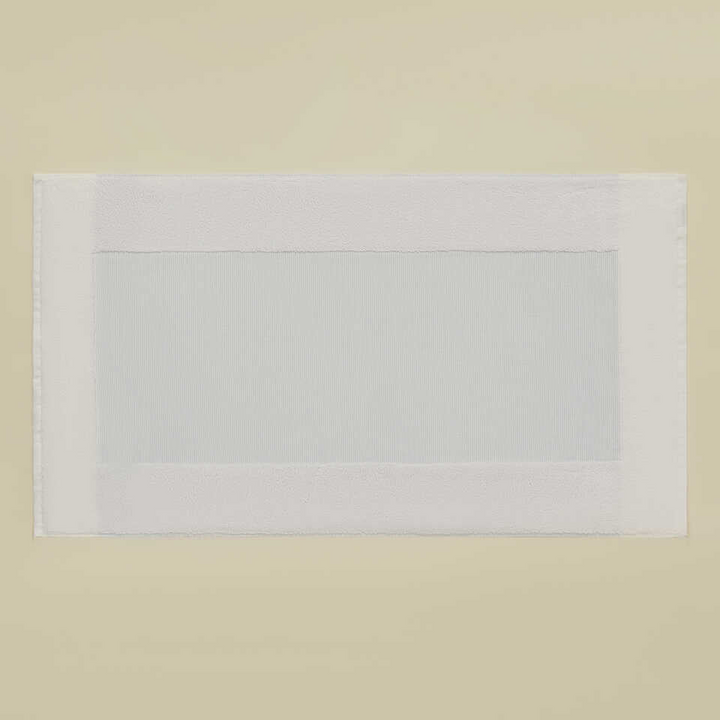Koupelnová předložka Kilyos, s příměsí lnu, v mentolové barvě, 50x85 cm