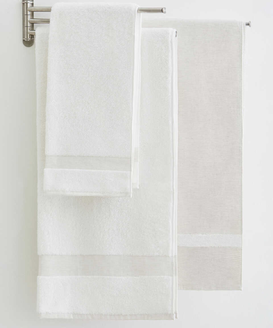 Osuška Kilyos Hamam, s příměsí lnu, béžové, 50x100 cm