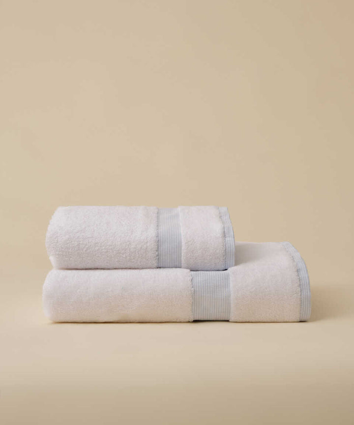 Linen Blend Towel Kilyos Hamam, Blue, 76x147 cm