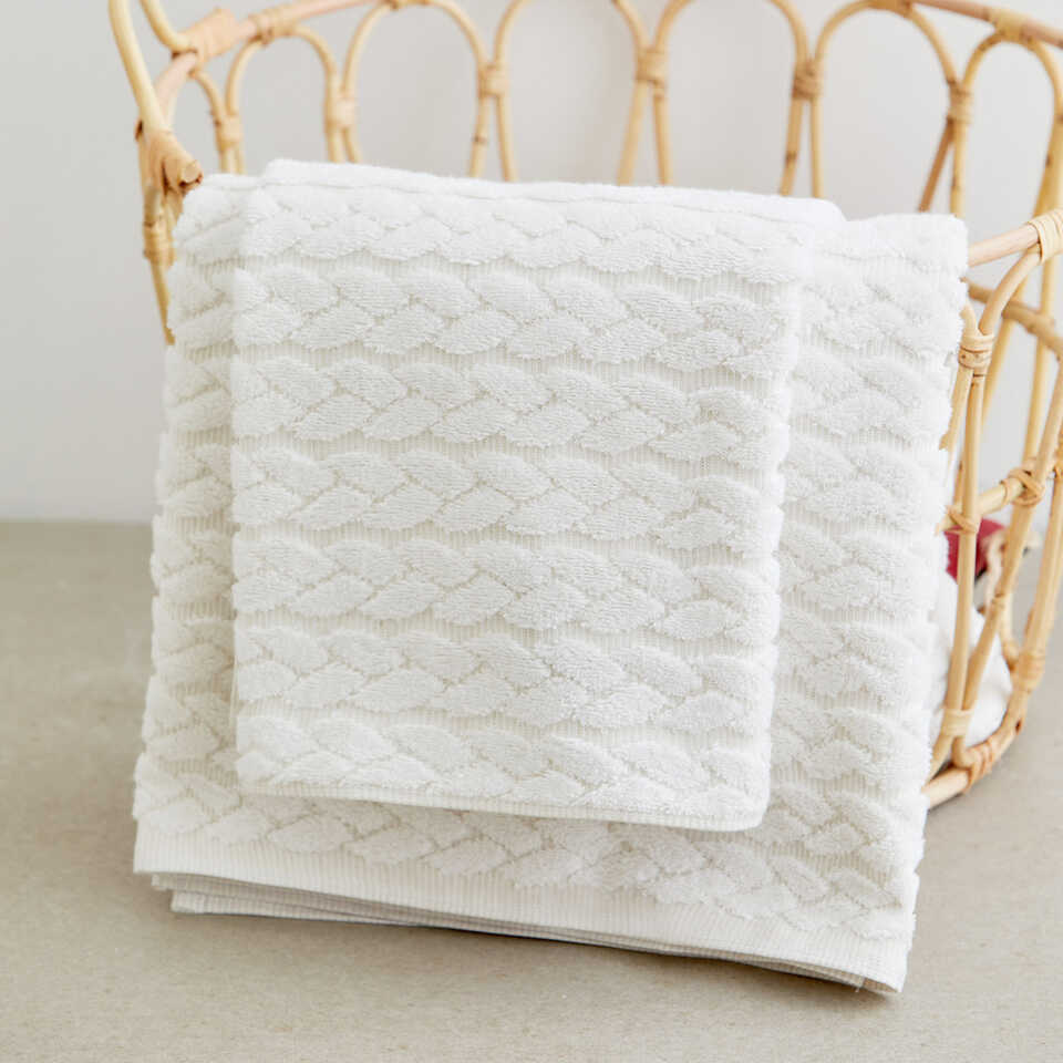 Linen Blend Towel Kilyos Lale, Beige, 76x147 cm