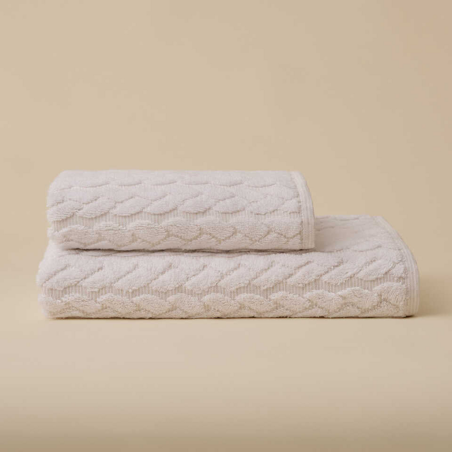 Linen Blend Towel Kilyos Lale, Beige, 76x147 cm