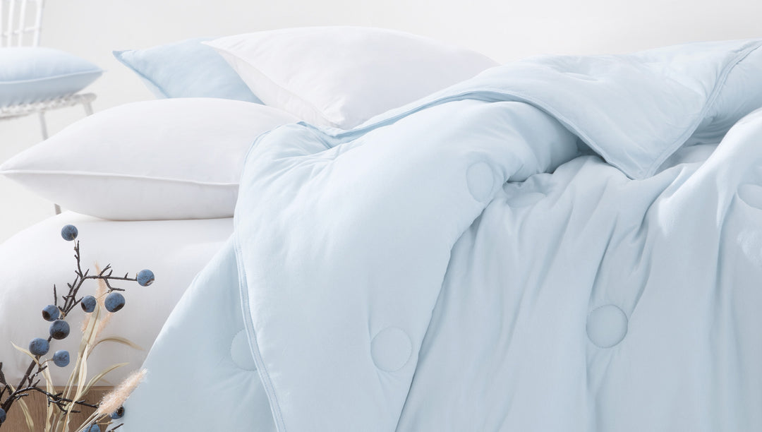 Lupa Soft Quilt, Combed Cotton, Light Blue, 300 g/m², 200x220 cm