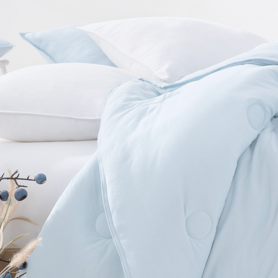 Lupa Soft Quilt, Combed Cotton, Light Blue, 300 g/m², 200x220 cm