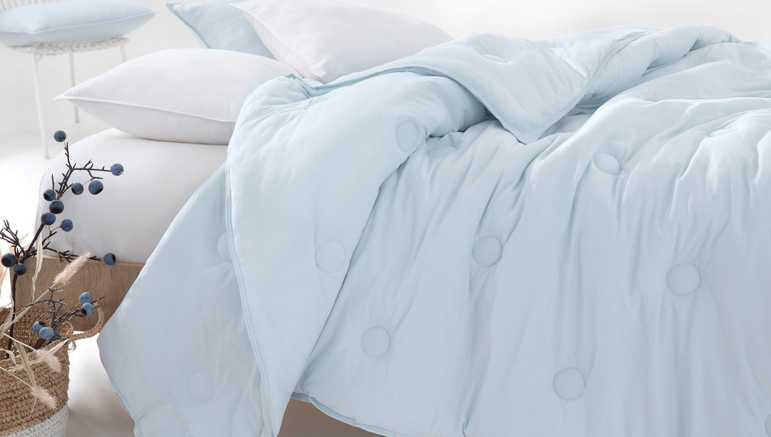 Lupa Soft Quilt, Combed Cotton, Light Blue, 300 g/m², 200x220 cm
