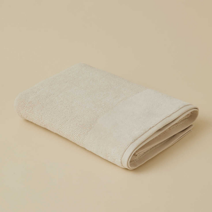Organic Cotton Towel Sardes, Beige, 50x90 cm