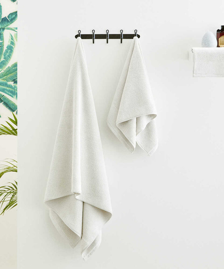 Organic Cotton Towel Sardes, White, 30x50 cm