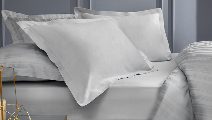 Shelly Maisy Fitted Sheet, Bamboo Sateen, grey, 200x200 cm
