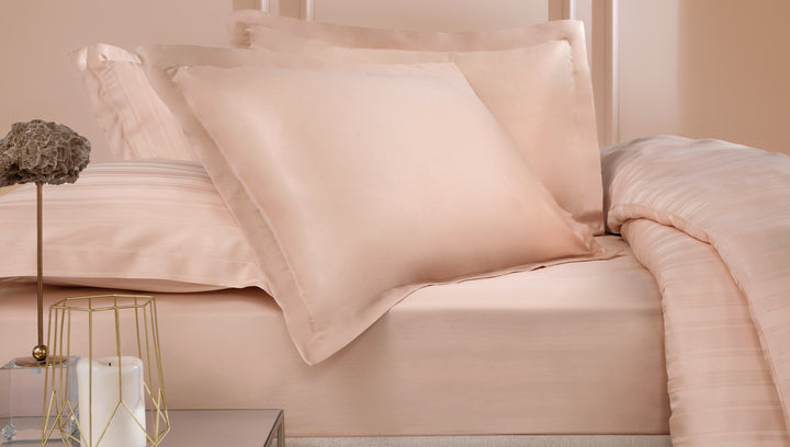Shelly Maisy Fitted Sheet, Bamboo Sateen, pink, 180x200 cm