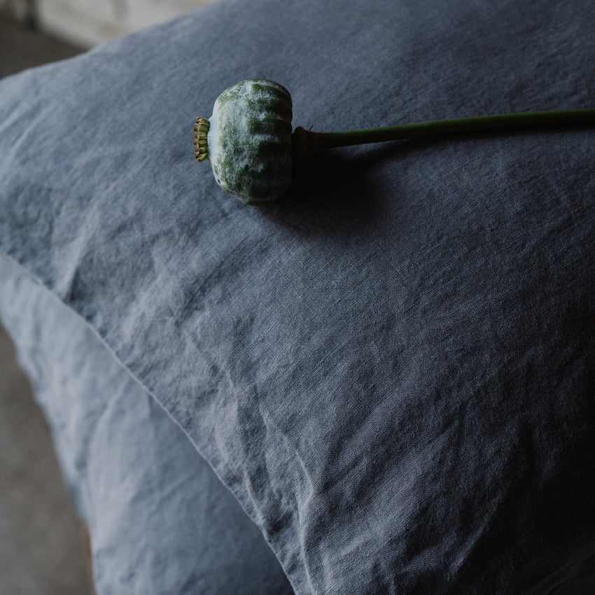 Dark Grey Linen Pillowcase, 60x80 cm, Linen Tales