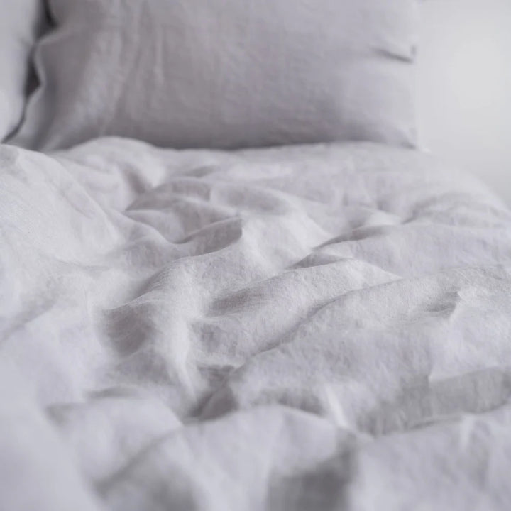 Light Grey Linen Duvet Cover Set, 140x200 cm, Linen Tales