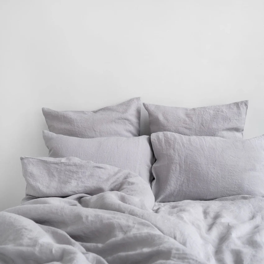 Light Grey Linen Duvet Cover Set, 140x200 cm, Linen Tales