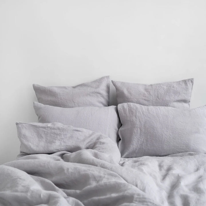 Light Grey Linen Duvet Cover Set, 140x200 cm, Linen Tales