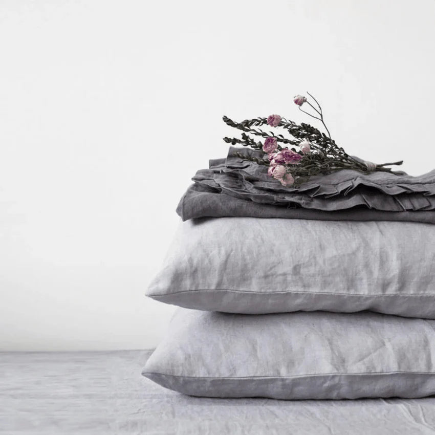Light Grey Linen Pillowcase, 60x80 cm, Linen Tales