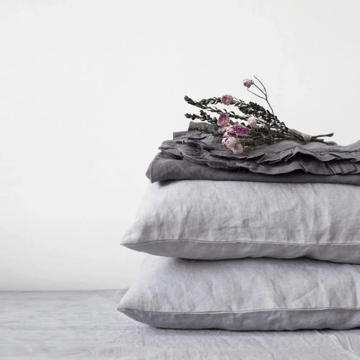 Light Grey Linen Pillowcase, 60x80 cm, Linen Tales