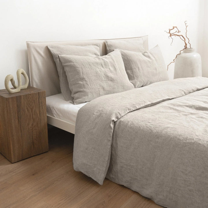 Natural Linen Duvet Cover Set, 200x200 cm, Linen Tales