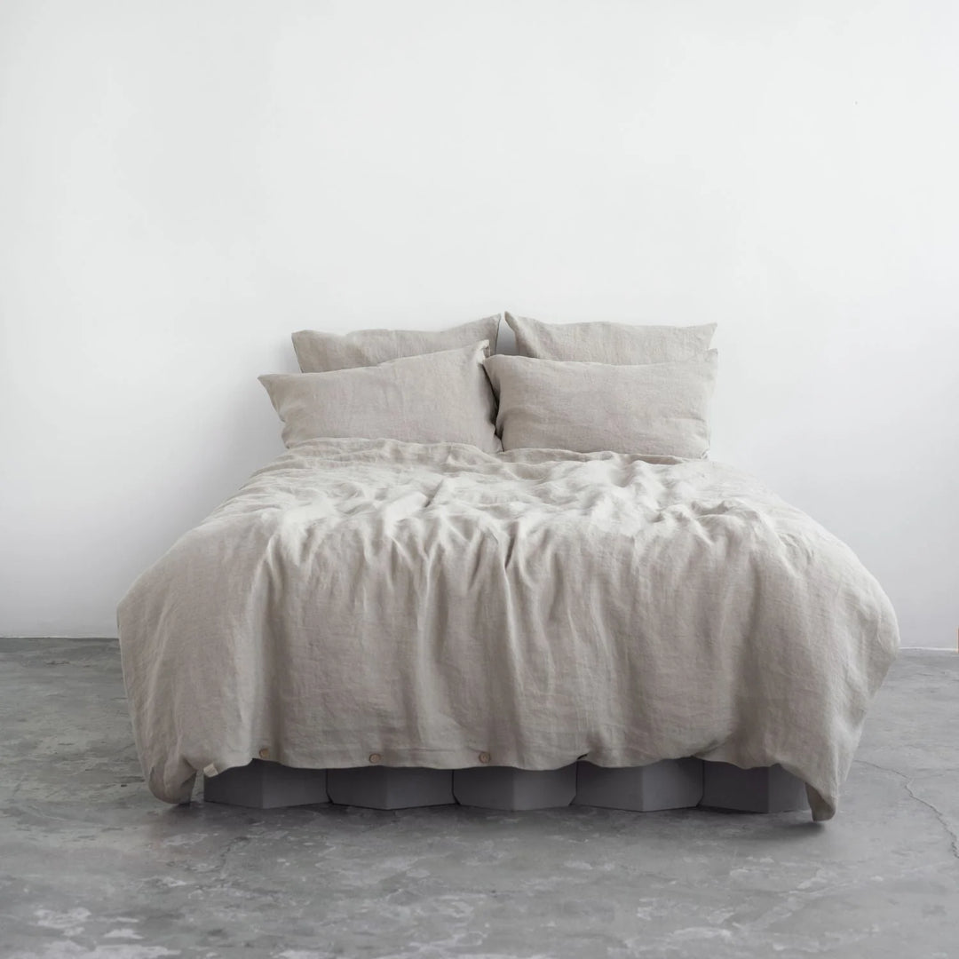 Natural Linen Duvet Cover Set, 200x200 cm, Linen Tales