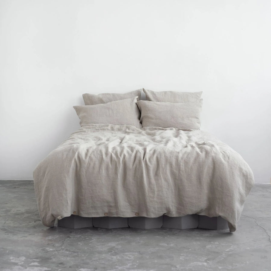 Natural Linen Duvet Cover Set, 200x200 cm, Linen Tales