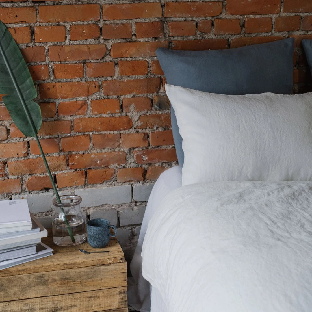 White Linen Duvet Cover Set, 140x200 cm, Linen Tales